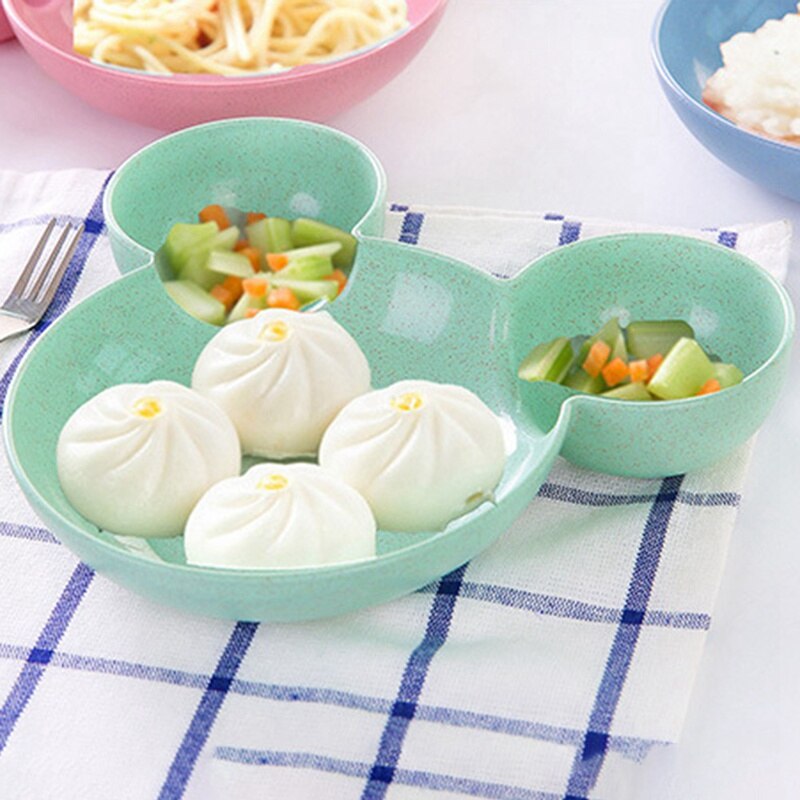 Cute Baby's Divided Plate Household Dinnerware Child Plate Breakfast Dinner Plate Food Plates Kids Tableware Dinnerware