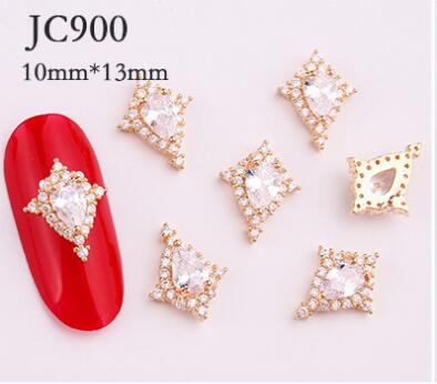 Bijoux d'ongle rouge avec zircon et chaîne, décoration autocollante avec diamant, licorne, , directement depuis l'usine,: 900