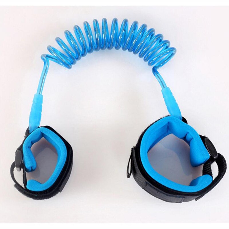 Baby Safety Harness Leash Kid Anti Verloren Pols Trekkabel Band Peuter Beveiliging Outdoor Veiligheid Armband Safe Cord Kind Veiligheid: blue 150cm