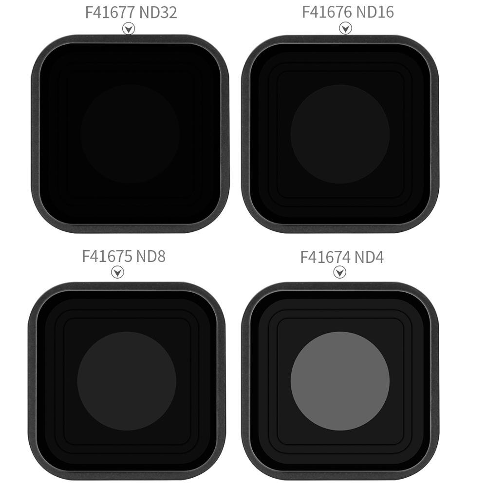 Kamera Filter Set UV CPL ND8 ND16 ND32 Objektiv Filter mit Silikon Fall Abdeckung Für Gopro Hero 9 Schwarz Action kamera Zubehör: ND Cover Set