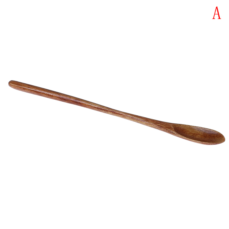 Cucharas de madera de 15,5 cm para cocinar, cuchara de miel, servidor, té, café, cuchara agitadora: A