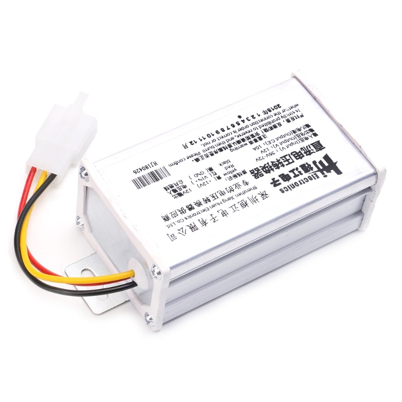 Dc 36V 48V 72V Naar 12V 10A 120W Converter Adapter Transformator Voor E-Bike elektrische