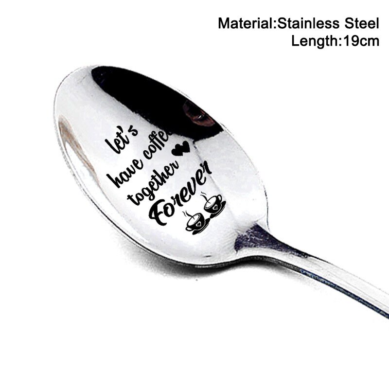 Valentijnsdag Roestvrij Staal Koffie Lepel Verjaardag Cadeau Voor Vriendje Vriendin Wedding Party Servies Decoraties: Style3