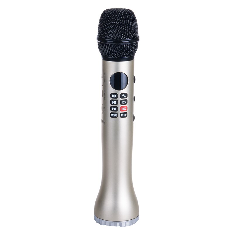 Professionele Karaoke Microfoon 3 In 1 Opname Draadloze Speaker Met Bluetooth Voor Telefoon Foripad Condensator Microfoon Microfon: CHAMPAGNE