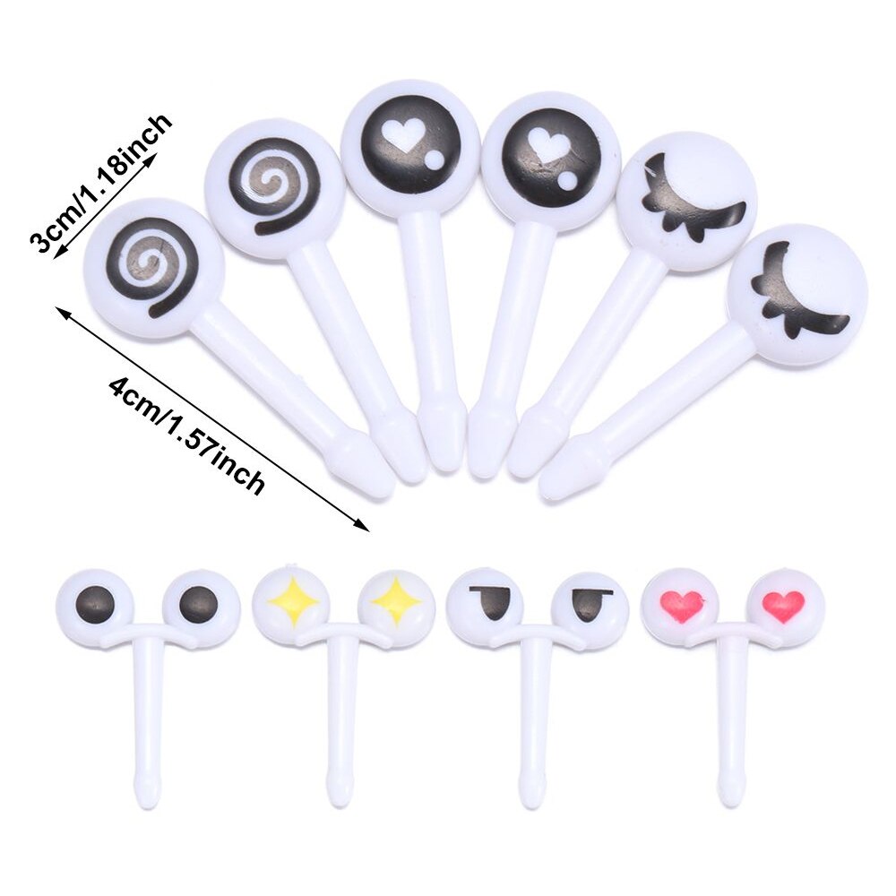 6-30PCS Cute Mini Cartoon Animal Farm Toothpicks Reusable Children Fruit Forks Vegetable Crockery Toddler Eating Accessories: 10PCS