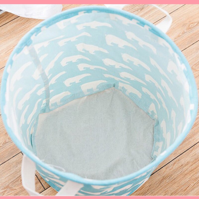 Waterproof Folding Laundry Basket Toy Storage Box Large Bag Cotton Washing Dirty Clothes Big Laundry Basket Organizer Bin Handle