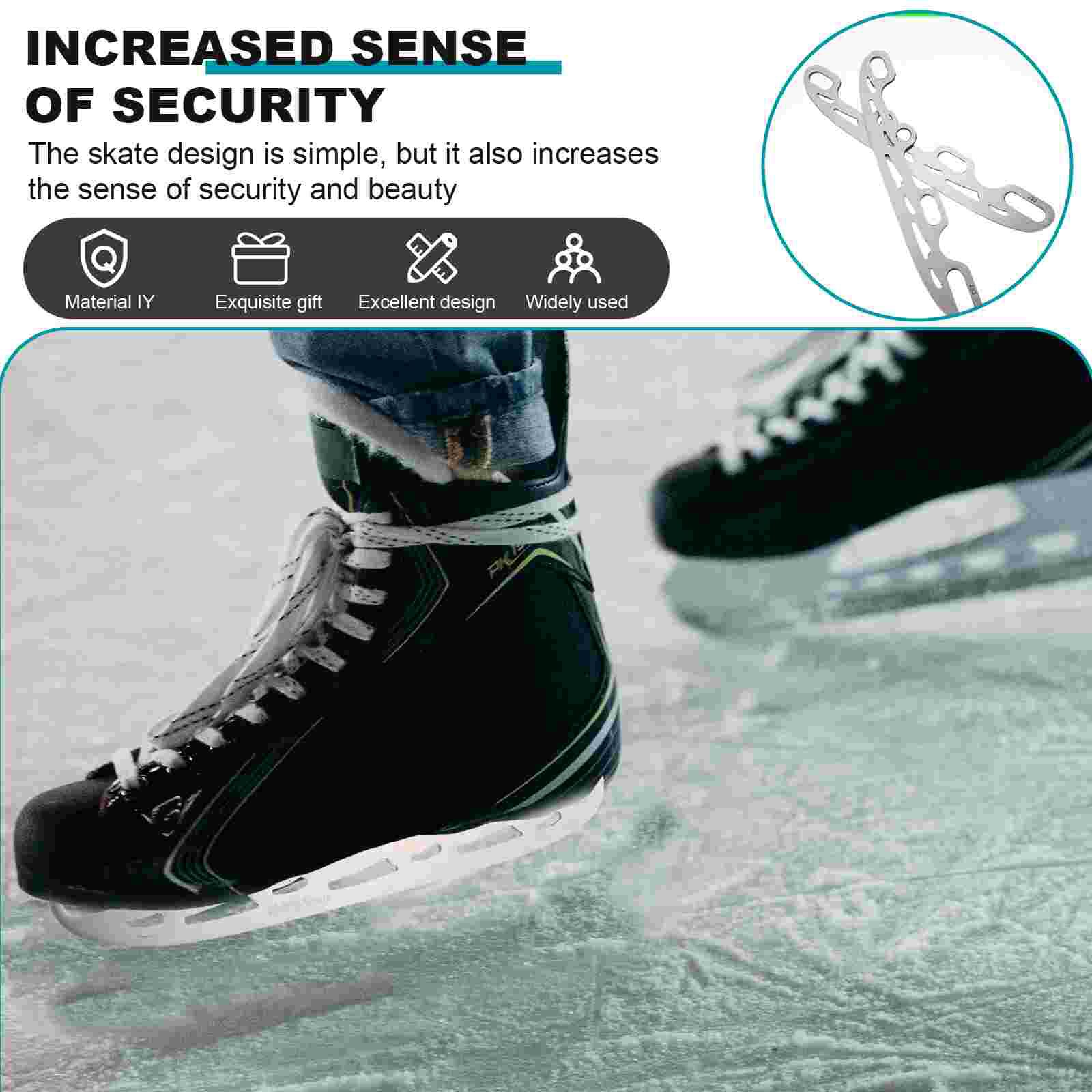 1 Set Rvs Schaatsen Schoen Blades Schaatsen Blades Duurzaam Schaatsen Blades