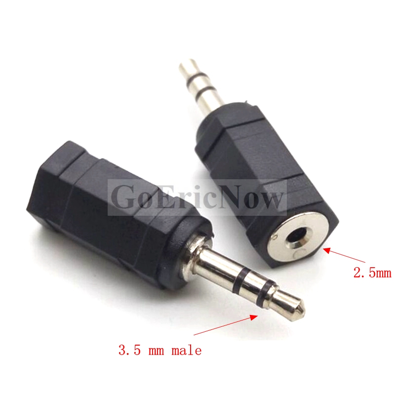 Aux-kabelkonverterare 3.5mm to 2.5mm / 2.5 mm to 3.5 mm- jacksadapter omvandlare stereoljud hörlursförstärkare mikrofonuttag: Armégrön