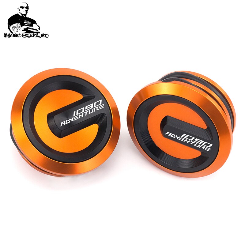 För ktm 1290 super duke  r 1190 1090 1050 1290 äventyr cnc aluminium motorcykelram hål täcklock lock propp dekor dekorativ keps: Orange svart 1090 adv