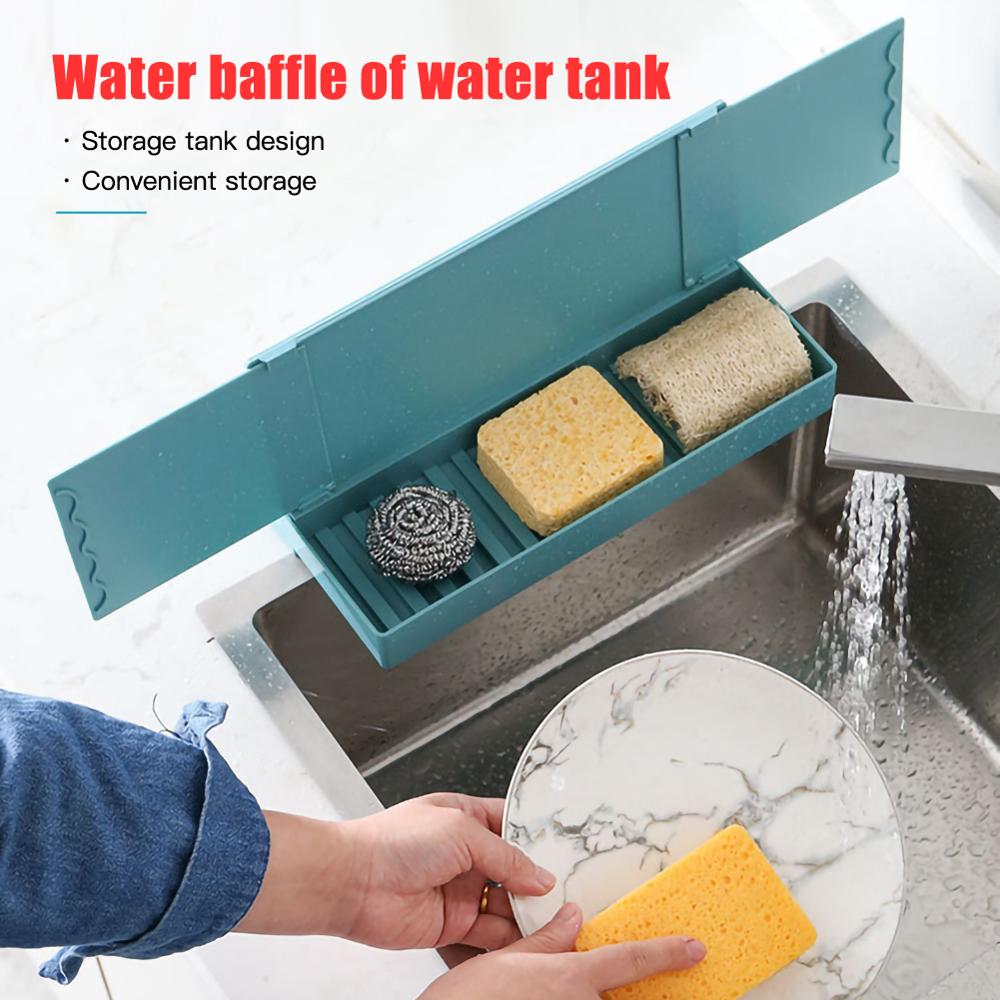 Telescopische Water Trog Gootsteen Water Baffle Afvoer Rack Anti-Splash Baffle Keuken Plank Gootsteen Guard Keuken Water Splash Guard