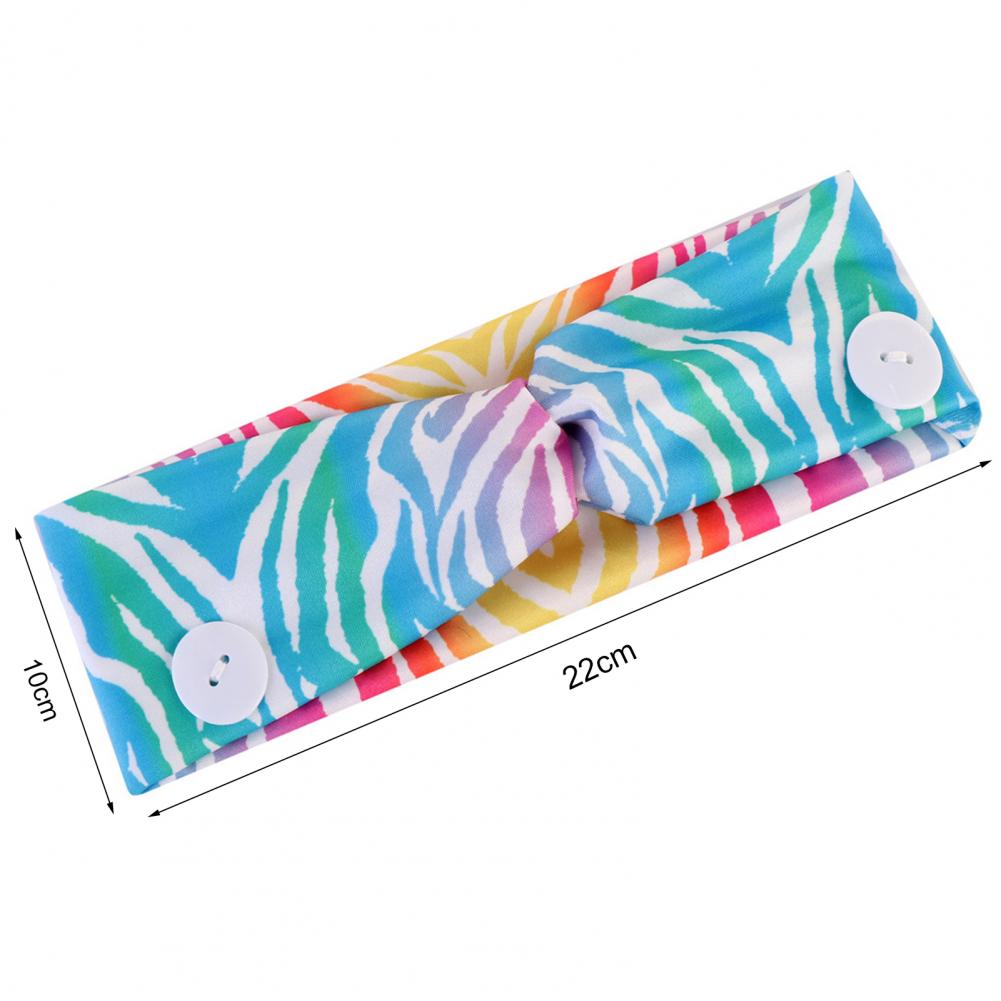 Diadema de buena elasticidad con absorción del sudor, banda para la cabeza cabello con dos botones fuertes para trotar
