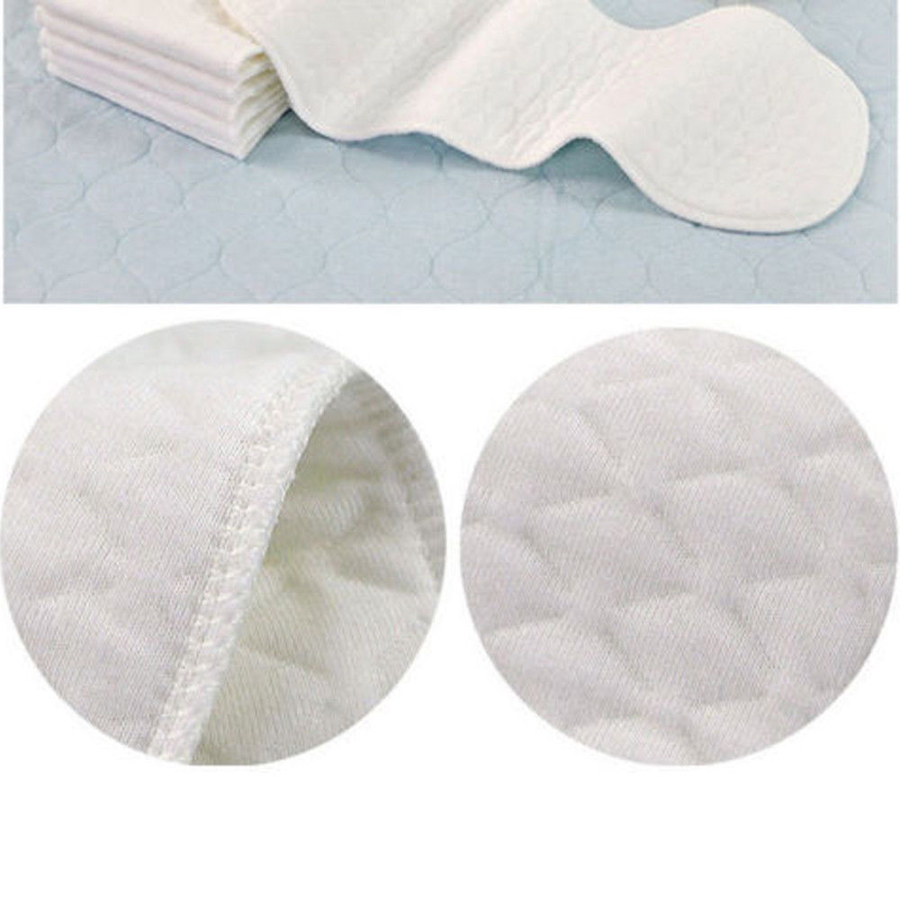 Lot de 10 couches lavables en coton pour bébé, douces et réutilisables, doublures de 3 lavables