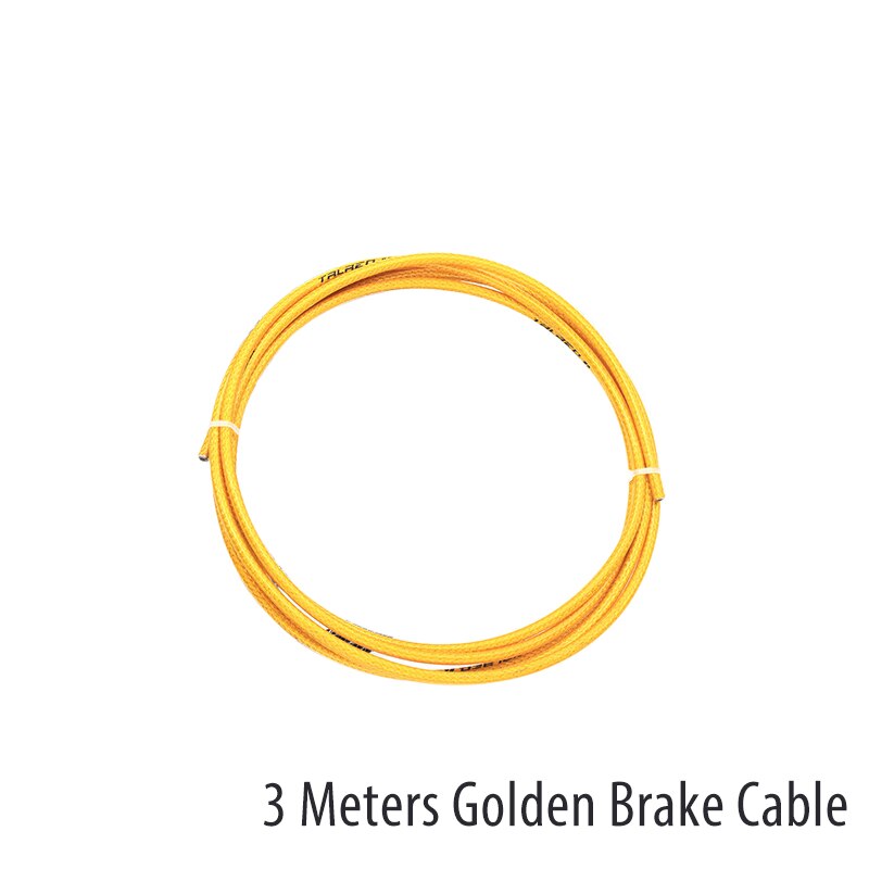 3 Meters DIY Braided Slick Lube Bike Derailleur Shift Brake Cable Housing Line Kit For Mountain Road BMX Bicycle: Gold Brake Cable