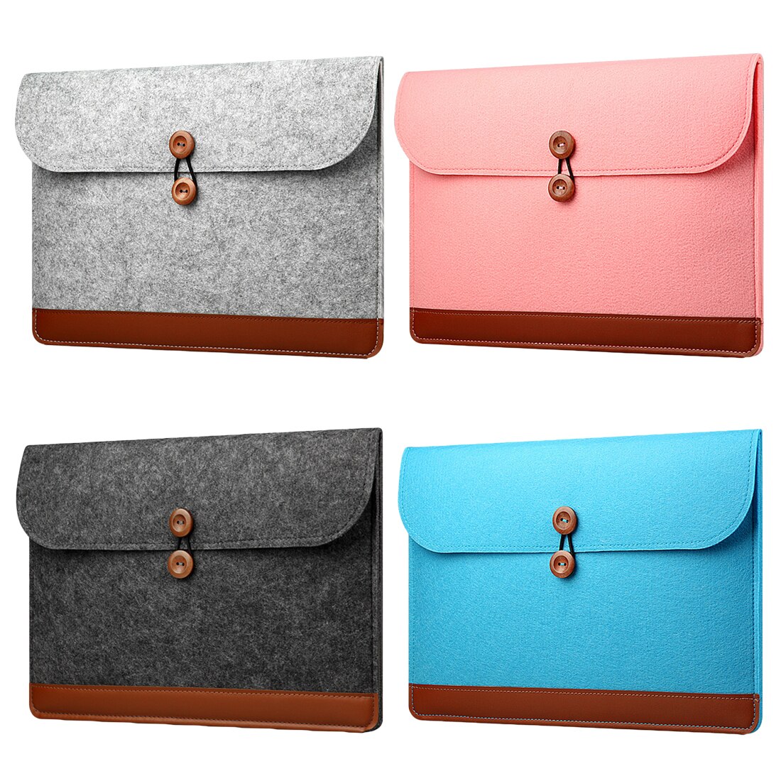 Uldfilt laptop sleeve taske til macbook air pro retina 11 12 13 15 tommer notebook streng håndtaske cover cover til macbook touch bar