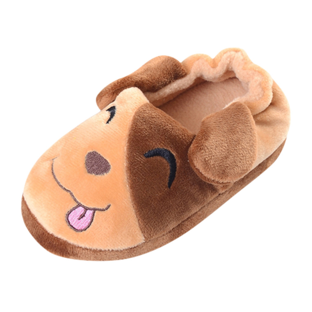 Peuter Baby Meisje Kinderen Winter Slippers Voor Meisjes Kinderen Jongens Meisjes Slippers Kids Cartoon Slippers Kids Home Schoenen Bont slides: Coffee / 8