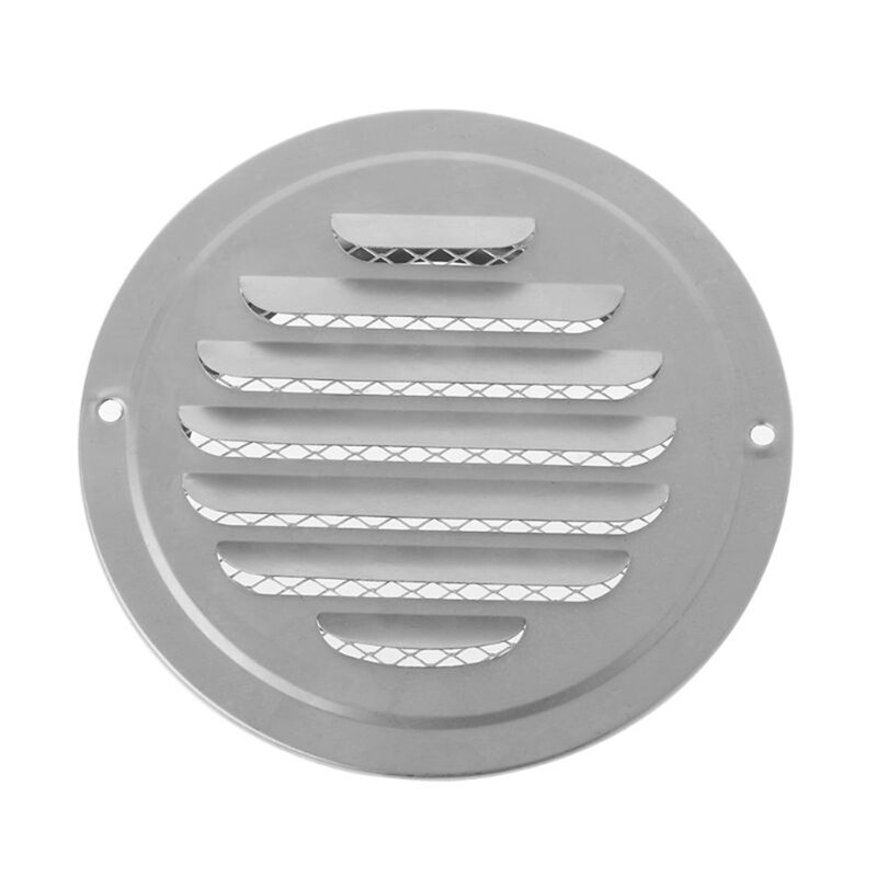 Campana de ventilación de aire de pared Exterior, rejilla de salida de conducto de aire gruesa, redonda, a prueba de lluvia, de acero inoxidable, HLZS-2 Uds.