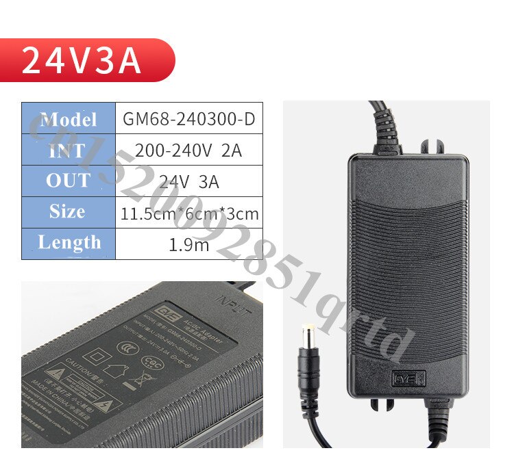 Water purifier RO Booster Pump Power Adapter Transformer 1.5A-5A 3A Input 100-240V,50-60Hz,Output DC24V Osmosis Inversa Sistema: 24V 3.0A