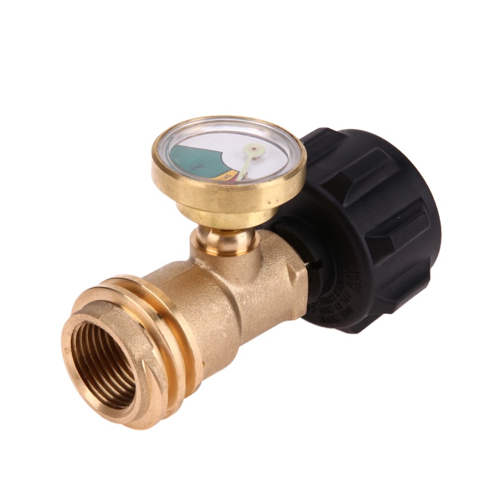 Propane Adapter Tank Gauge Gas Grill BBQ Pressure Meter Indicator Fuel Brass built-in detection system for leaks Pressure Gauges