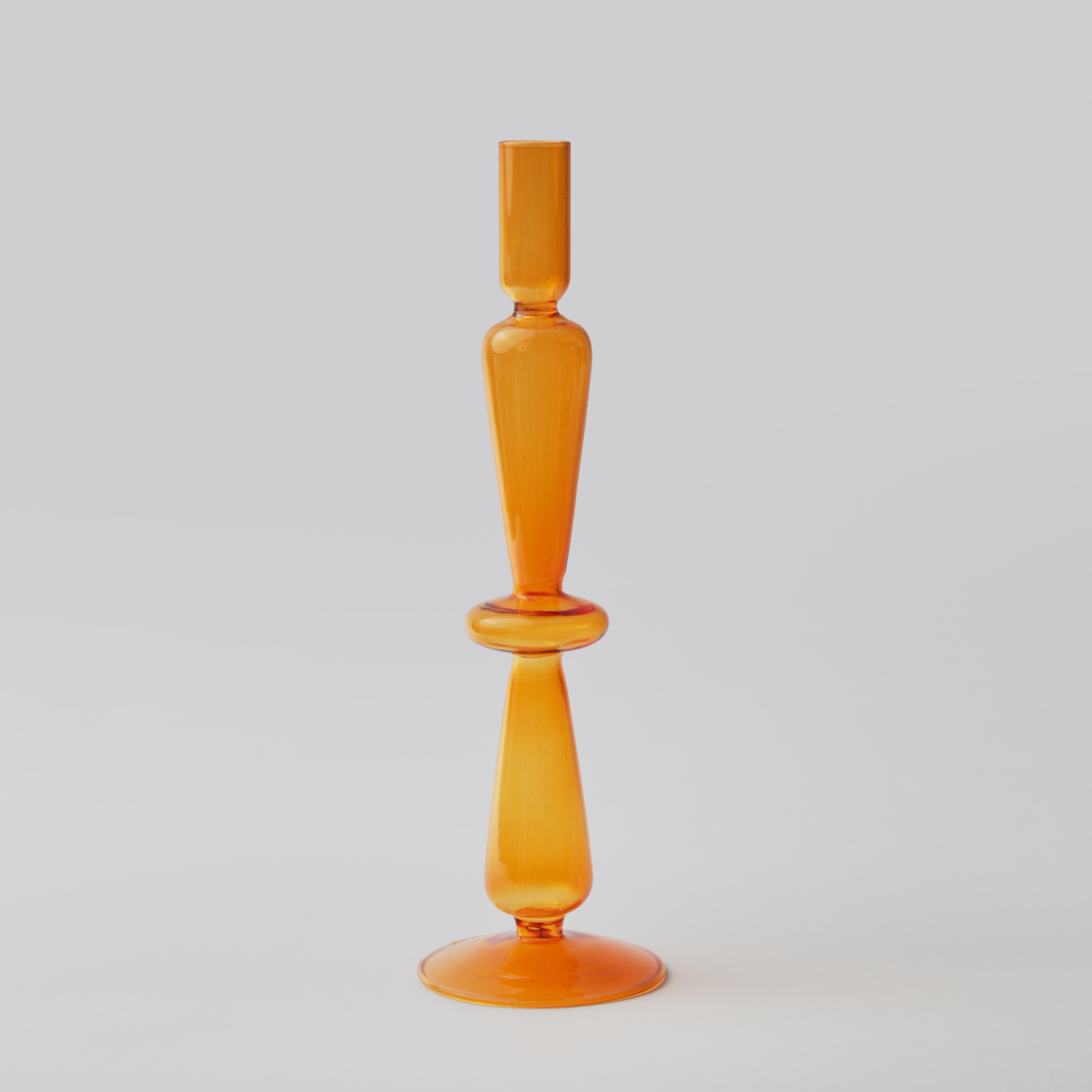 Nordic Oranje Glas Taper Kaarshouder Home Decor Wedding Party Diner Bij Kaarslicht Decoratie Woonkamer Kandelaar: Orange 1ring Long