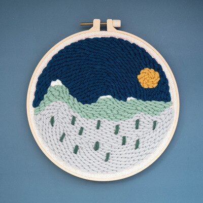 Adults Craft DIY Crafts Kits Kids Needlework Creativity Embroidery Cartoon 3D Poking Stitching with Hoop Frame Modern Sewing: A-9