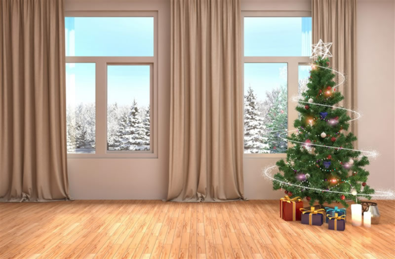 LEVEN MAGIC BOX Achtergrond Fotografie Kerstbomen Familie Samen Foto Backdrops Decoraties voor Huis