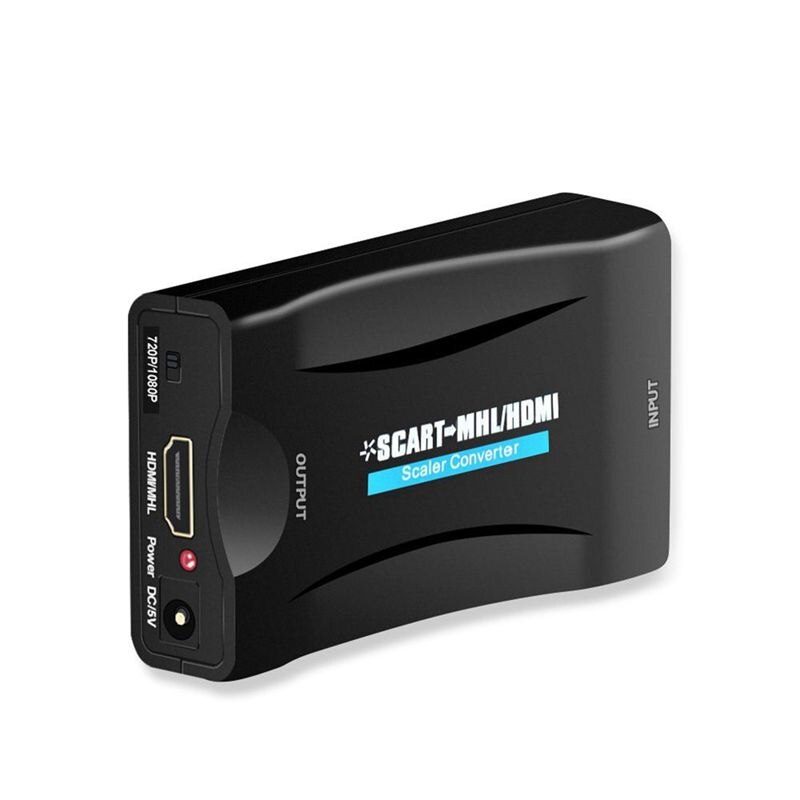 Scart to HDMI 1080p 60Hz SCART Adapter Plug and Play Analog to Digital Converter Box Video o HDMI Scart Adapter Support PAL: Default Title