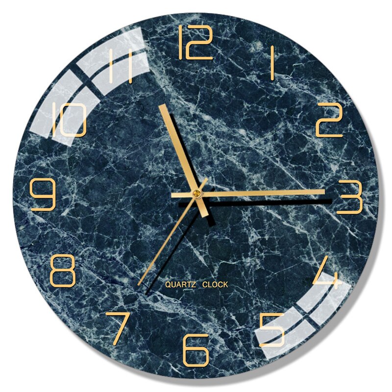 Grote Glazen Wandklok Modern Keuken Klok Woonkamer Creatieve Nordic Stille Slaapkamer Klokken Muur Home Decor Klok FZ737: Style 4 / 14 inch