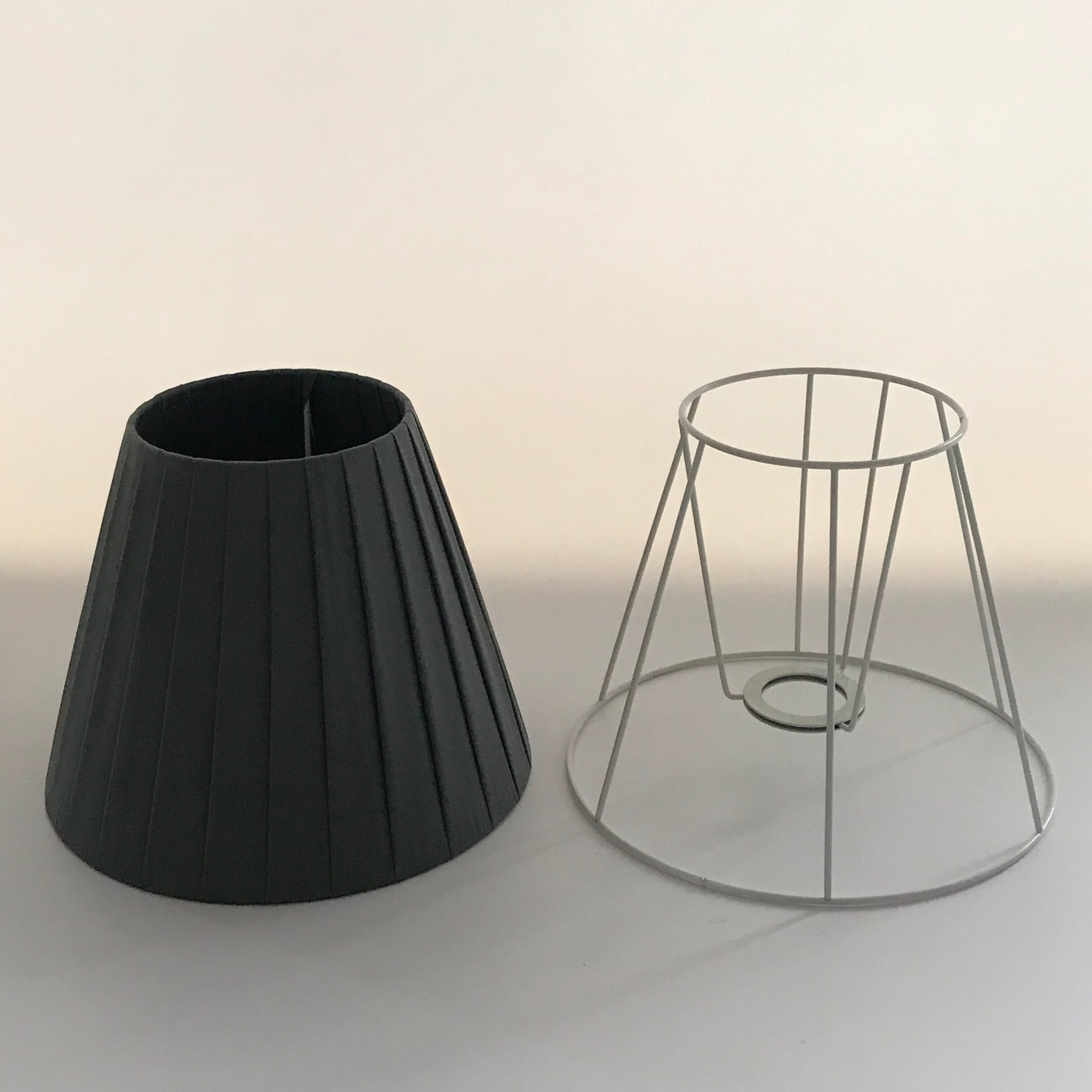 Xianfan Circular Lampshade Frame Ring 17/23.5/25.5cm Diameter Lamp Light Shade DIY Making Kit Set Iron E27 Lampshade Frame