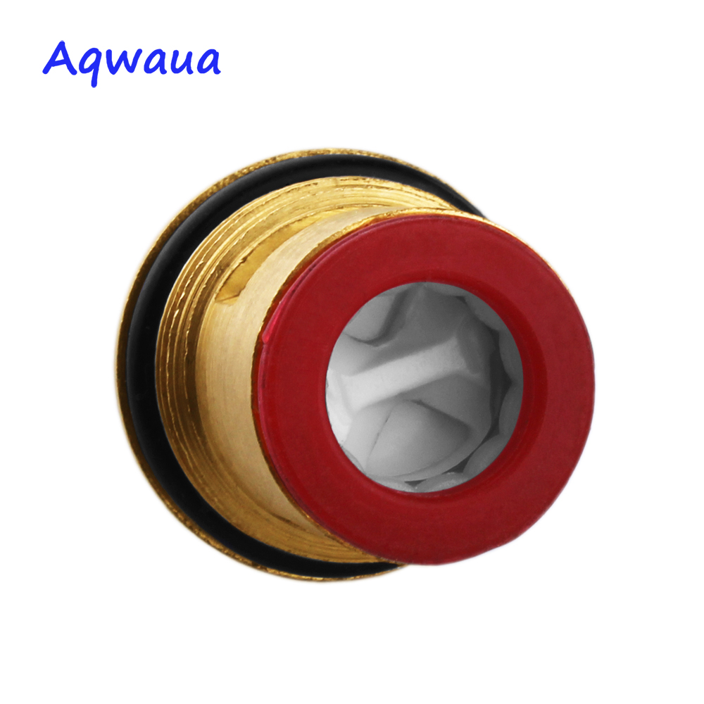 Aqwaua keramische schijf kraan cartridge messing binnen vervangend onderdeel watermengkraan messing kwartslag kraan accessoire