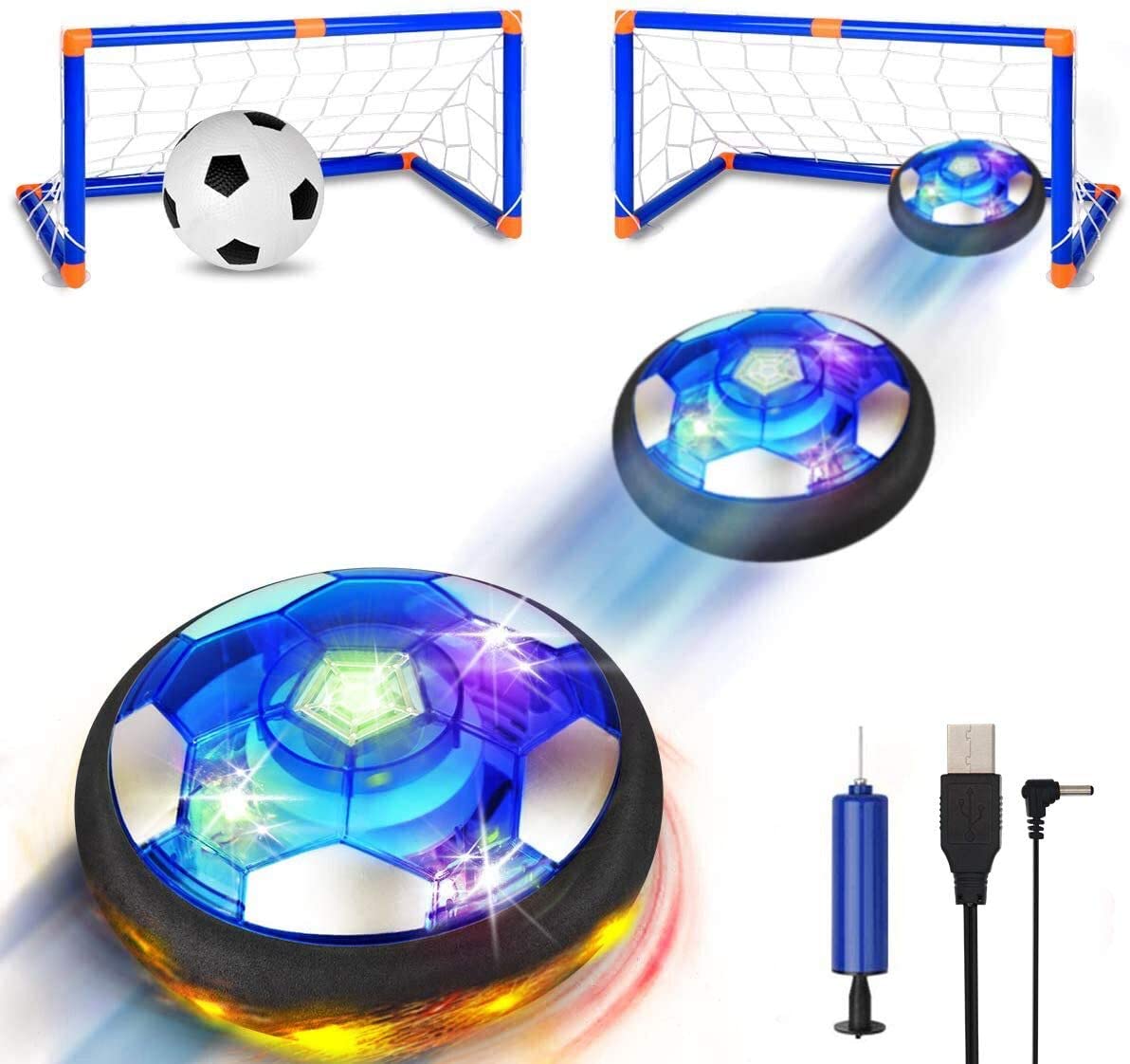 Air Power Hover Football Soccer Ball Light Flashing Ball Air Power Football Toys Home Game Gliding Outdoor Indoor Balls Boy