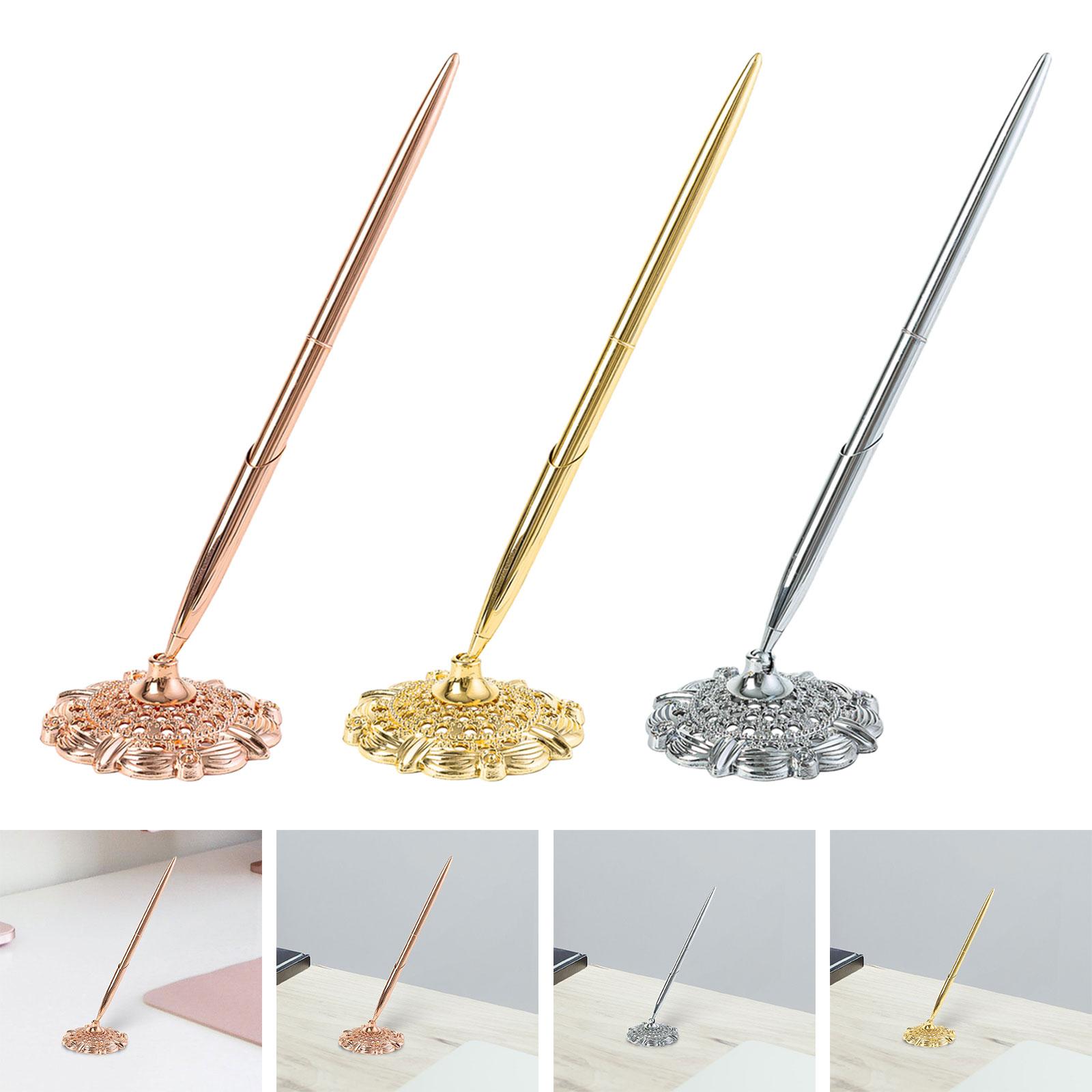 Trouwpen, lichtgewicht met metalen pennenhouder, luxe balpen voor op het bureau, voor zakelijk gebruik, thuis, op kantoor, voor feestjes en evenementen.