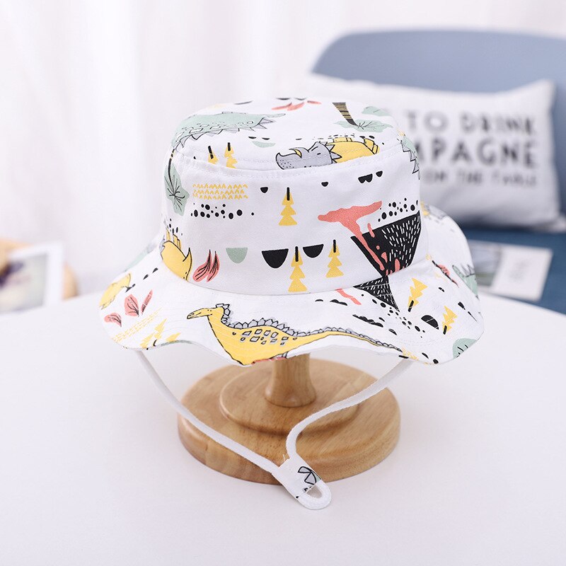 Cartoon Animal Baby Panama Hat primavera estate morbido cotone bambini secchiello Cap bambini Toddler Beach Baby Boy Girl cappello da sole 1-5: 7