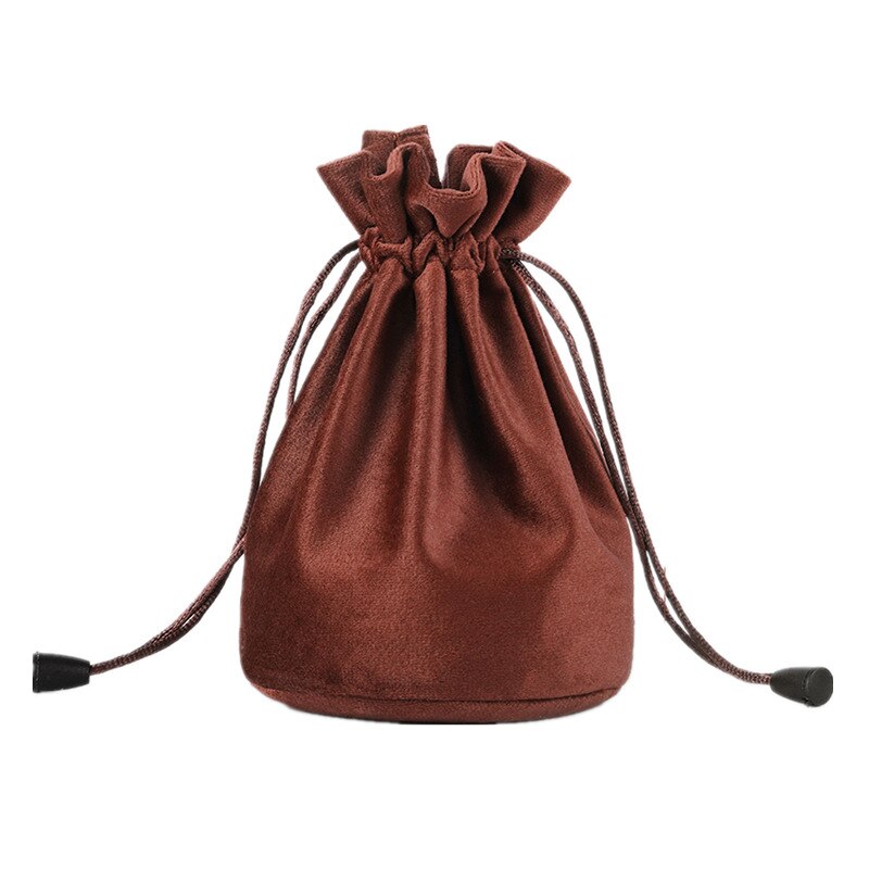 Sieraden Flanel Trekkoord Tassen Ronde Bodem Wedding Party Christmas Pouch Pakket Display 6x1 2/9x1 4/13x1 8/10x34cm: Bruin / 13x18cm