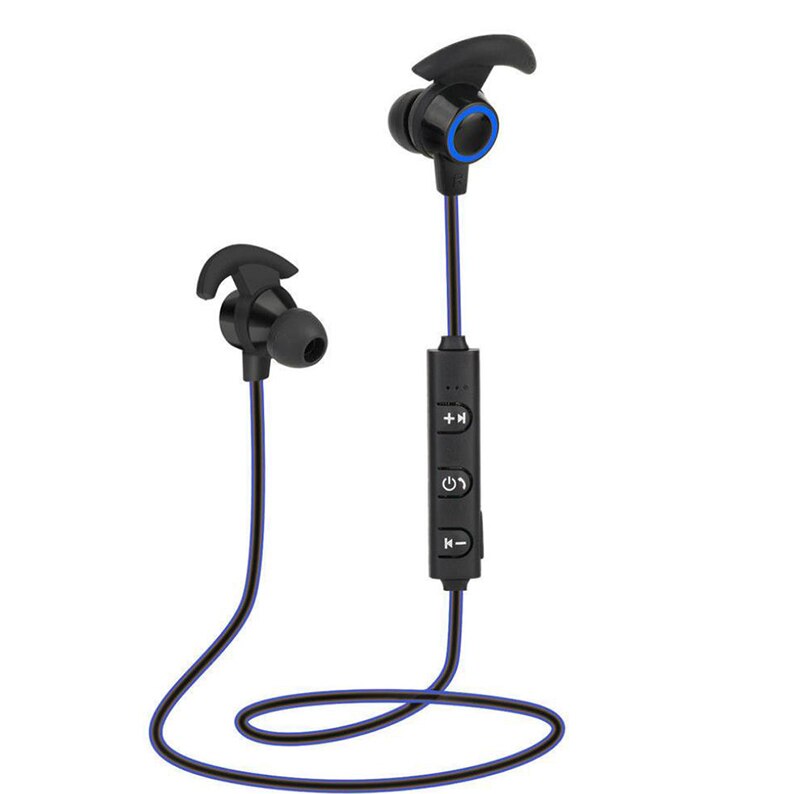 Sport Earphone Wireless Bluetooth -compatible Earphones Waterproof Sports Running Headset Earbuds Noise Cancelling Headphones: Blue