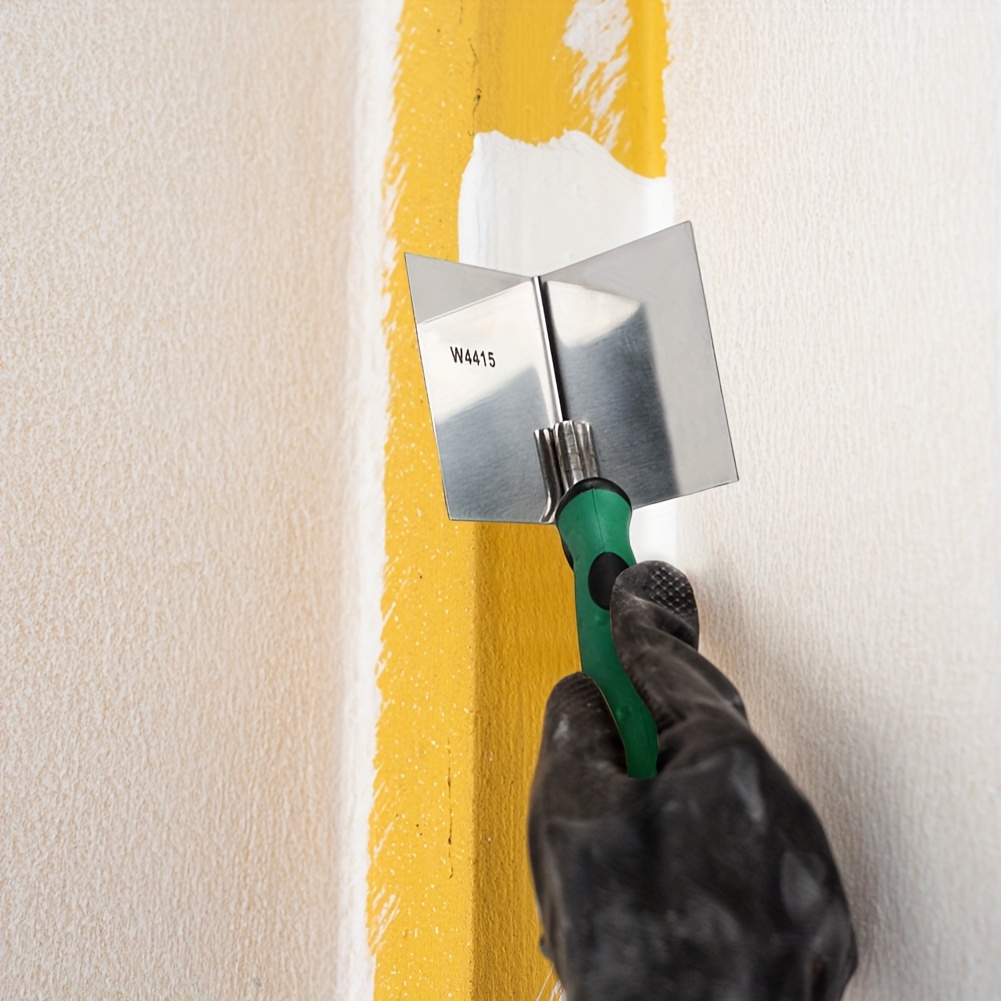 Stainless Steel Inner Corner Trowel, Diatom Mud Construction Auxiliary Tools Comfortable Grip Easy To Use Putty Scraper