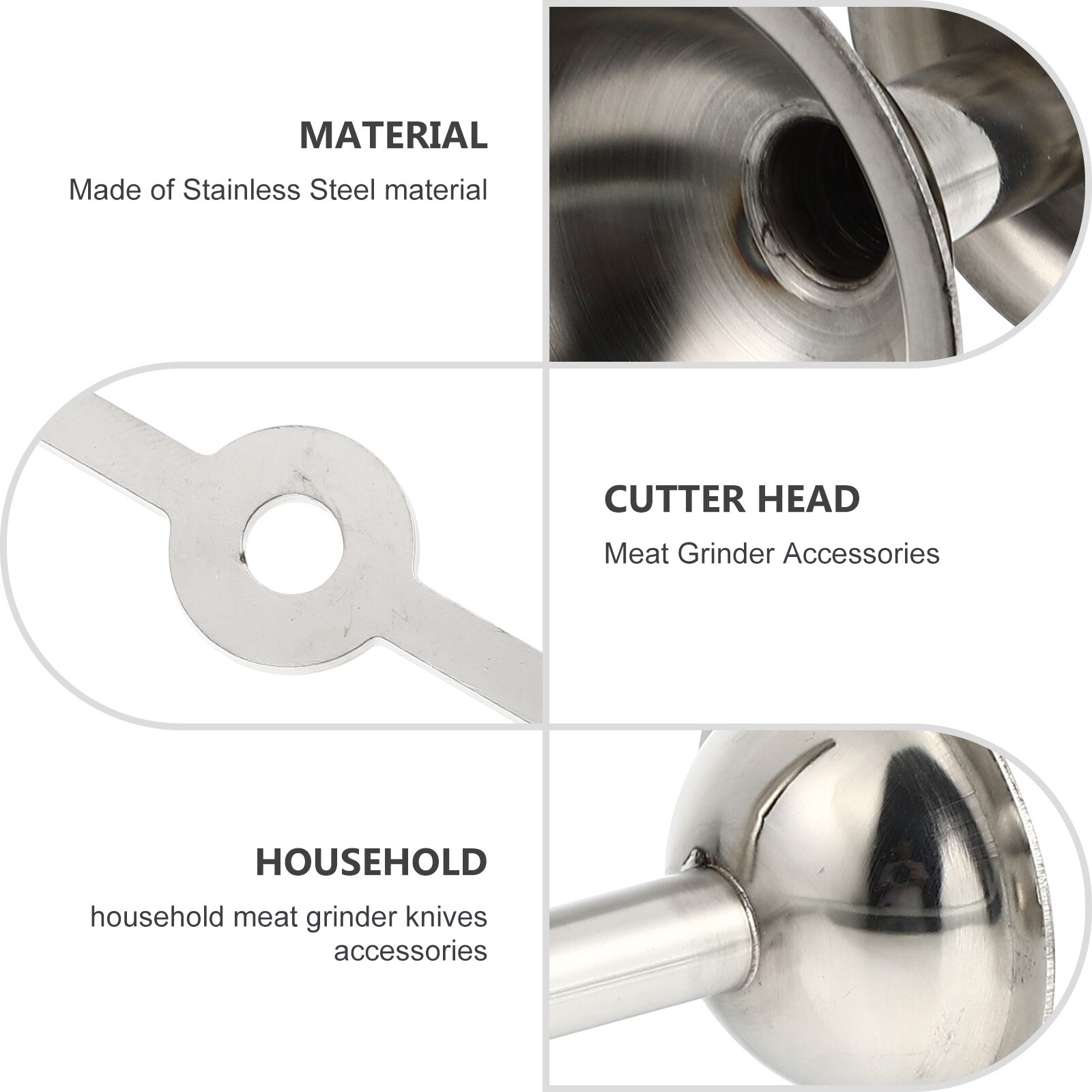 A Set Stainless Steel Sausage Making Tools Meat Grinder Accessories Parts