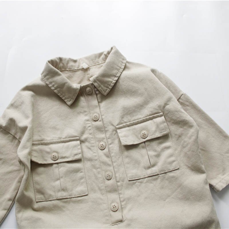 Koreanische Japan Stil freundlicher Overall Frühling Herbst Baby Jungen Mädchen Gesamt Overall Baby Jungen Mädchen Solide Langarm Strampler