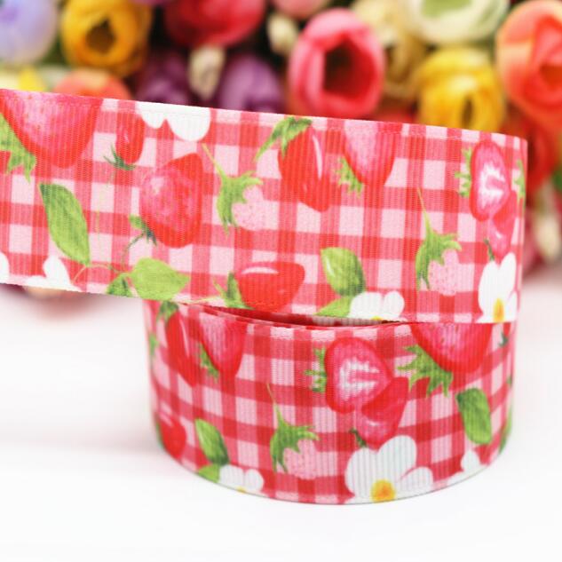 10 Yards Grosgrain Lint Aardbei/Cake Gedrukt Lint 1 "25 MM Voor Hair Bows DIY Ambachten Handgemaakte Accessoires m19041001: 6