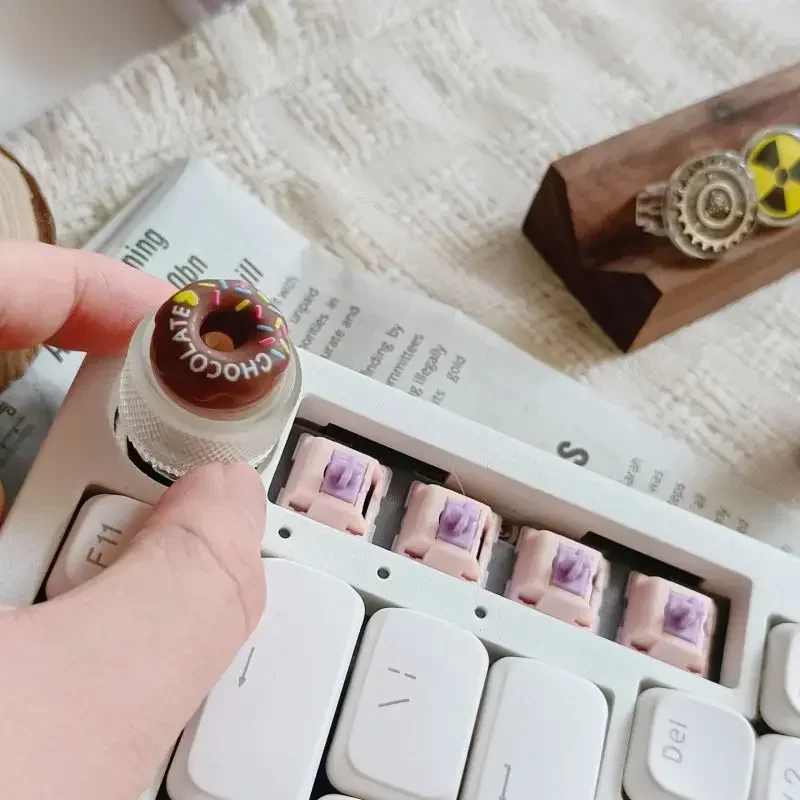 Hi75 Keyboard Knob Replacement Core Clickable Artisan Keycap Custom Translucent Volume Knob Core Gaming Mechanical Keyboard