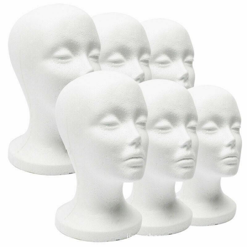 Female Styrofoam Foam Mannequin Manikin Head Model Hat Glasses Display Foam Mannequin Head Model Hat Wig Display Stand Rack