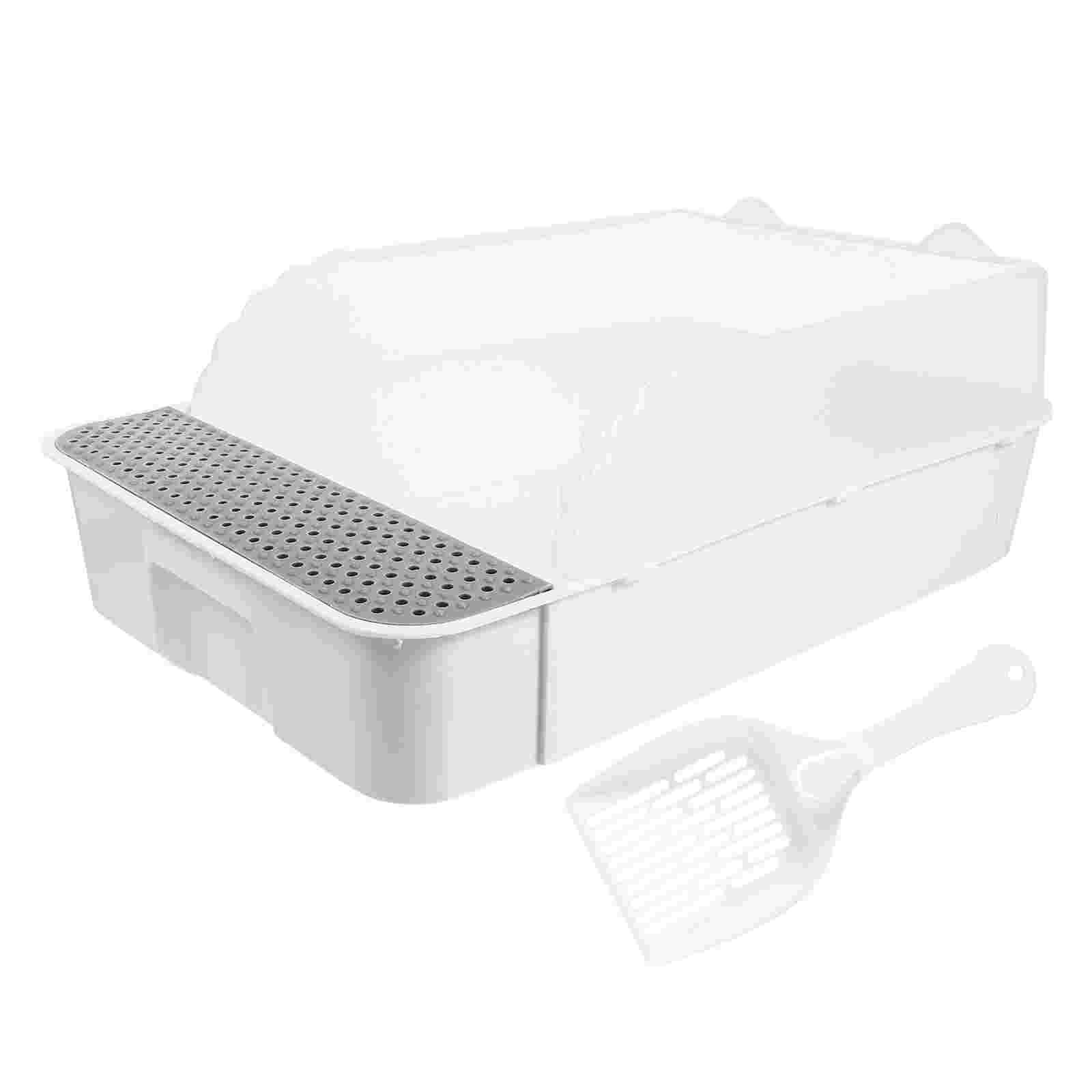 Cat Litter Box Semi-enclosed Cat Toilet Splash-proof Toilet Litter Tray Box