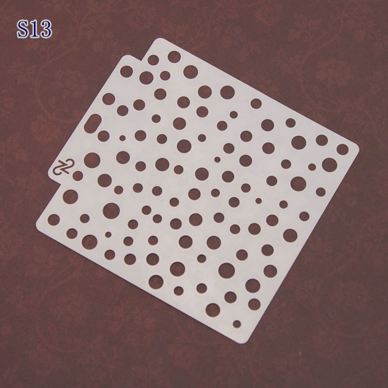 Cat Decorative Ruler Spray Painting Stencil Drawing Tool for Coffee Baking Cake Spraying Scrapnooking DecorationTemplate: Dot Stencil