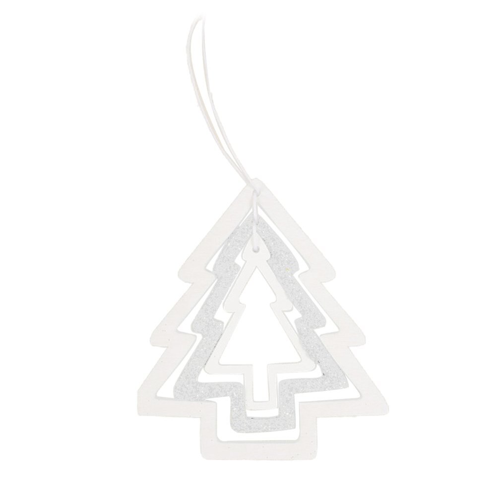 Christmas Wooden Gold Powder Ring Christmas Tree Decoration Pendant Ornaments Family Closet Wooden Sign: JD1769005