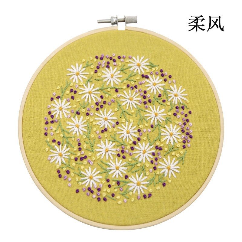 Smukke blomster mønster korssting materiale pakke praktisk håndarbejde broderede materialer gør-det-selv broderi håndarbejde kits: 5