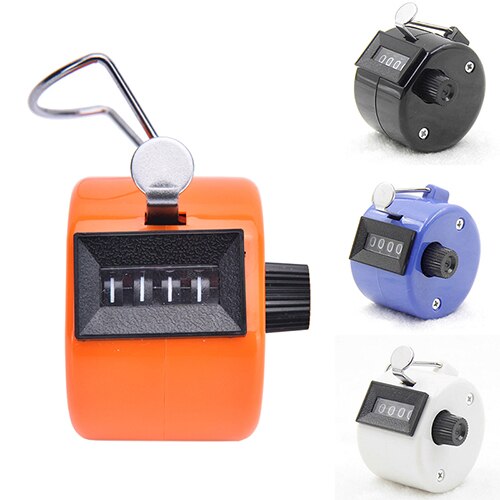 ZLinKJ 4 Digit Plastic Portable Convenient Metal Hand Held Tally Counter Manual Clicker Number Counting