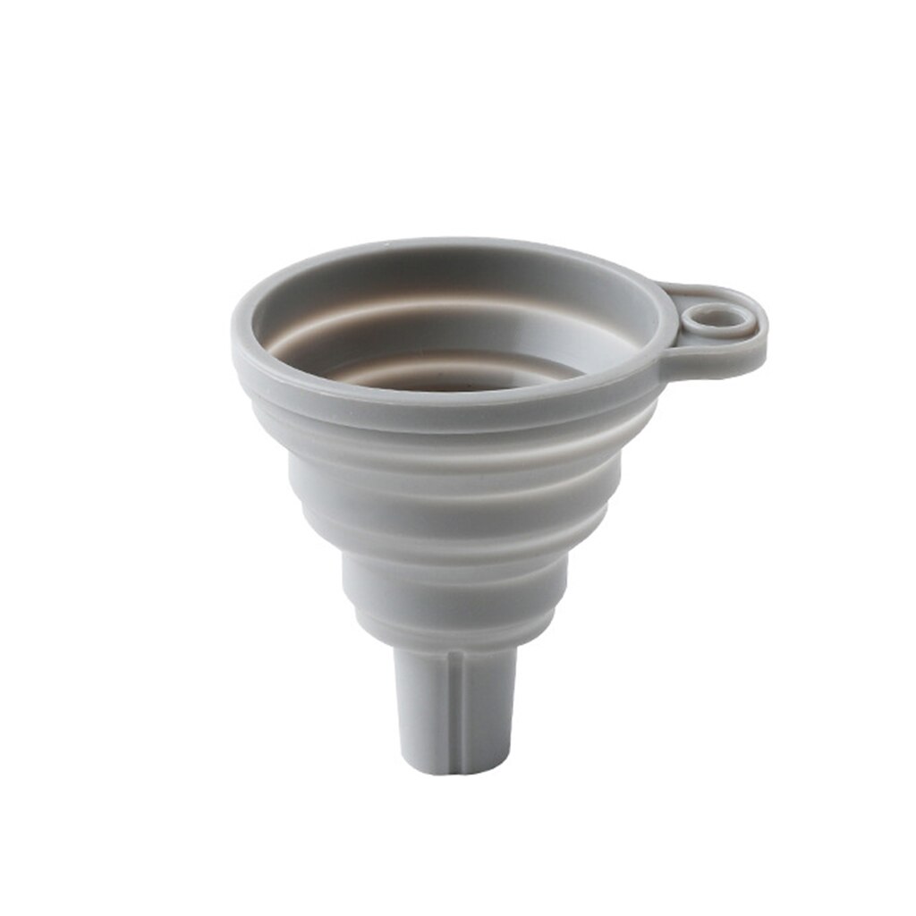 Cocina Mini embudo plegable de silicona embudo plegable tolva cocina Cozinha accesorios de utensilios para cocina Gadget de cocina: Gris