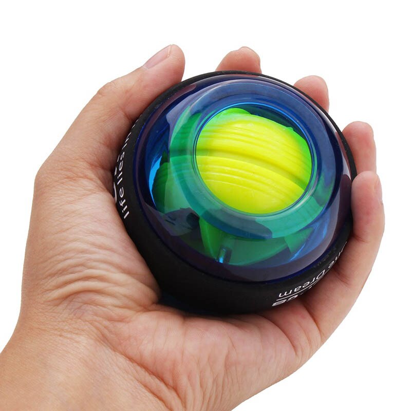 Boule gyroscope Powerball lumineuse, équipement d&#39;entraînement physique et gymnastique, musculation des poignets et des bras