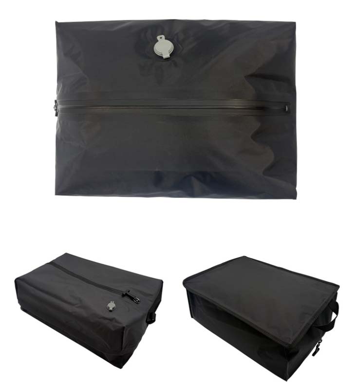 Opbergtas voor reiskleding Vacuümcompressiezak Herbruikbare waterdichte stofdichte persuitlaatcompressiezak Handtas: Black