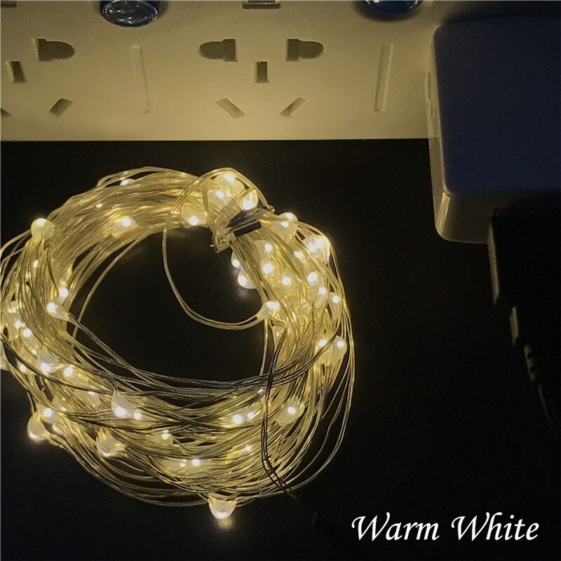 Fairy Light 10M 33ft Starry String Usb 5V Lights Fairy Micro Led Transparante Draad Voor Party Kerst Wedding 9 Kleuren