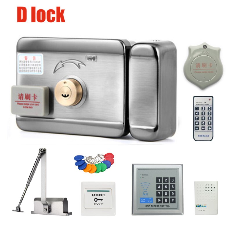 Automatic Door Closers Security System Keypad RFD Door Access Control System wifi Access Control RFID Reader Electronic Lock Kit: D kit F